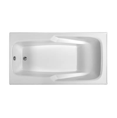 MTI Basics Drop In Whirlpool Bathtub - 71" x 36" in Biscuit