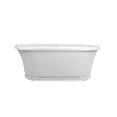 MTI Baths Laney 2 Acrylic CXL® Freestanding Soaking Tub - 65x33.75 in White