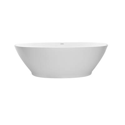MTI Baths Alissa Freestanding Air Bathtub - 64.75" x 33.5" - SculptureStone® in Gloss White