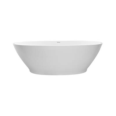 MTI Baths Alissa Freestanding Air Bathtub - 66.25" x 35.75" - SculptureStone® in Gloss White
