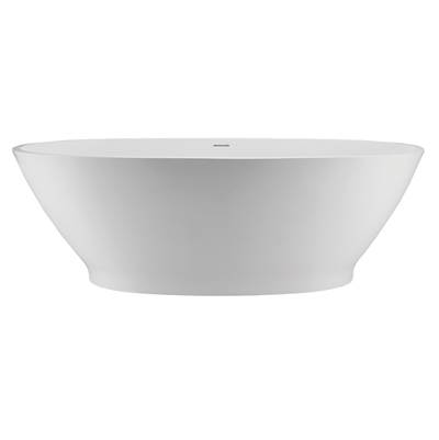 MTI Baths Alissa Freestanding Air Bathtub - 72.5" x 42" - SculptureStone® in Gloss Biscuit