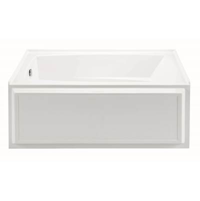 MTI Baths Wyndham 5 59.75 x 32 Alcove Bath - LH - DoloMatte® - Elite Whirlpool in Matte White