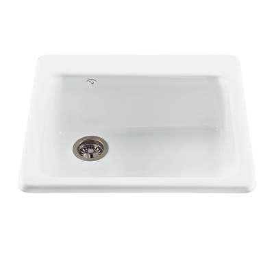 MTI Baths Basics Drop In Kitchen Sink - 25" x 22" - Single Bowl in White