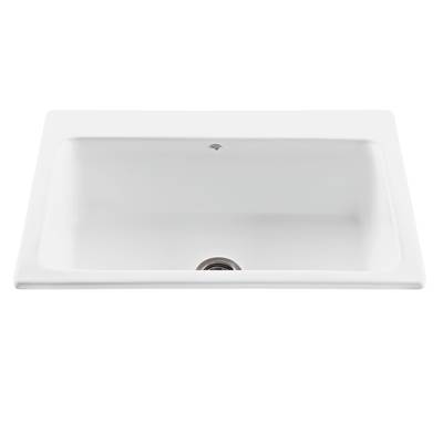 MTI Baths Basics Drop In Kitchen Sink - 33" x 22" - Single Bowl in White