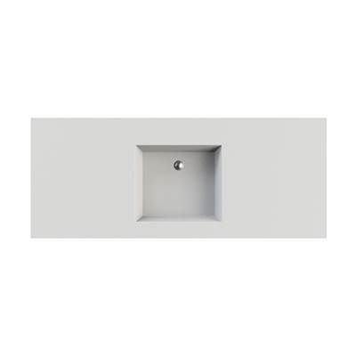 MTI Baths Petra 1 SculptureStone® Drop In Bathroom Sink - Double Bowl Up To 80" in Gloss Biscuit