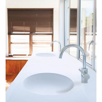 MTI Baths Luna 2 Drop In Bathroom Sink - Double Bowl - Up to 50" in Biscuit Matte