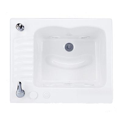 MTI Baths Foot Spa 1 Drop In Whirlpool Bathtub - 28" x 23" in Biscuit