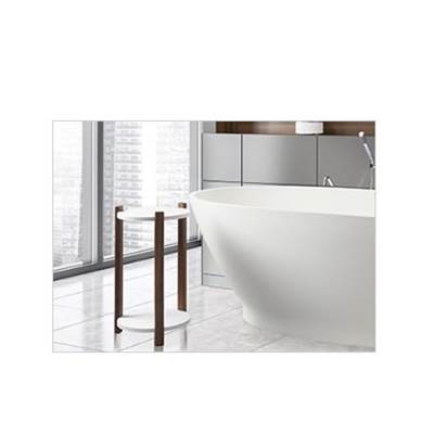 MTI Baths Side Table - 15" x 23" in White Matte