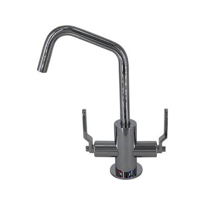 Mountain Plumbing Contemporary Round Hot and Cold Water Dispenser - Industrial Lever Handles - 120° Spout in Pvd Polished Nickel