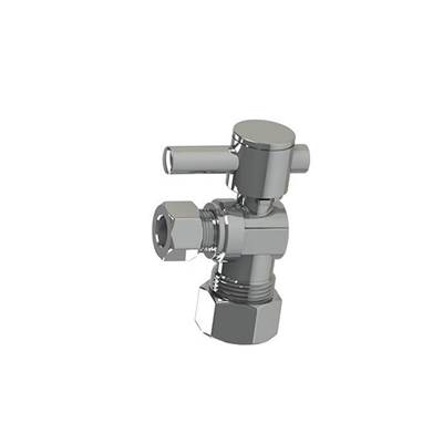 Mountain Plumbing Mini Lever Handle - 1/4 Turn Ball Valve - 1/2" Compression Angle in Antique Brass