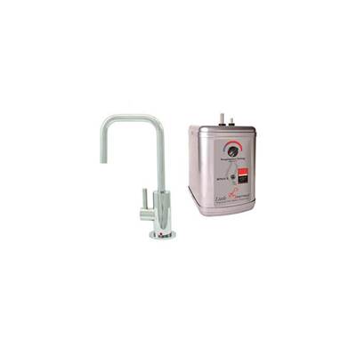 Mountain Plumbing Hot Water Faucet - Contemporary Round Body & Handle (90° Spout) with Little Gourmet Tank in Polished Chrome