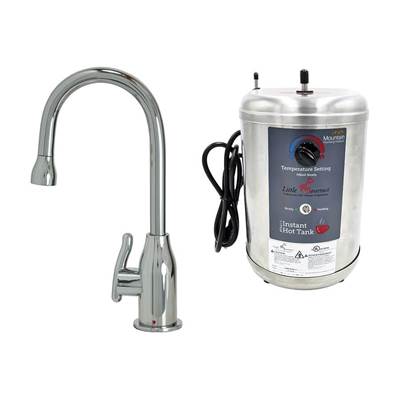 Mountain Plumbing Hot Water Faucet - Modern Curved Body - Complete System in Unlacquered Brass