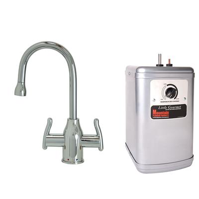 Mountain Plumbing Modern Curved Hot and Cold Water Dispenser - Little Gourmet Tank in Pvd Polished Nickel