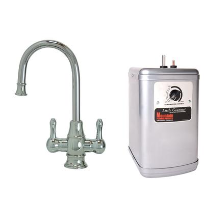 Mountain Plumbing Hot & Cold Water Faucet - Traditional Curved Body in Unlacquered Brass
