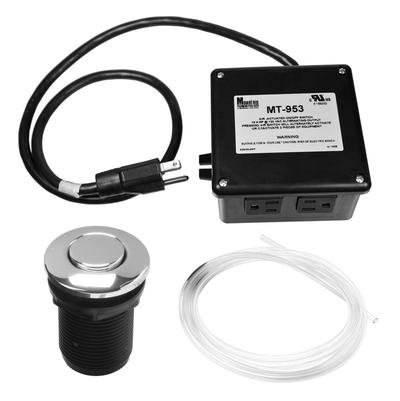 Mountain Plumbing eClassic Round Air Switch Button - Waste Disposer - Freedom Mount in Black