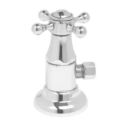 Mountain Plumbing Deluxe Cross Handle Angle Stop - 1/2" Female - 1/4 Turn Ceramic Disc Cartridge in Antique Brass