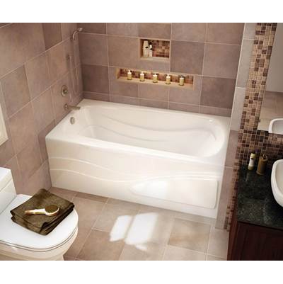 Maax Tenderness 7236 Alcove Air Whirlpool Bath - Left Drain in White