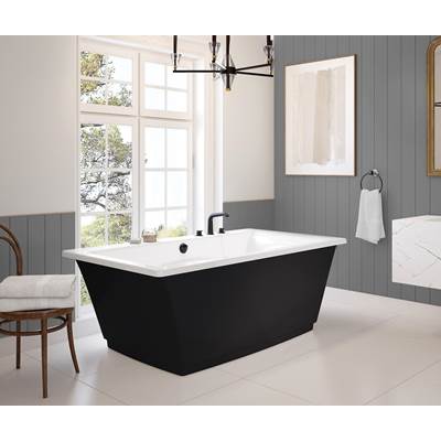 Maax Optik Freestanding Soaking Bath - 66" x 36" Acrylic in Black