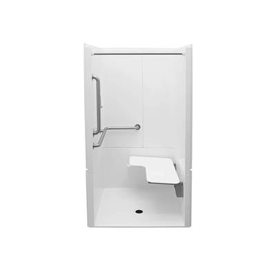 Maax QSI Three-Piece Shower - 0.625" RRF in White