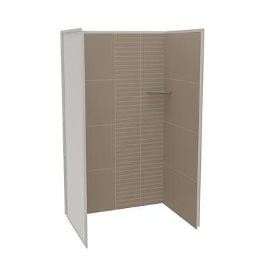 Maax Utile 4836 Alcove Shower Wall - Three-Piece in Erosion - Taupe