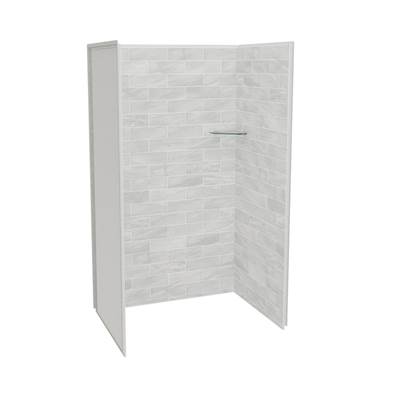 Maax Utile 4836 Alcove Shower Wall - Three-Piece in Organik - Permafrost