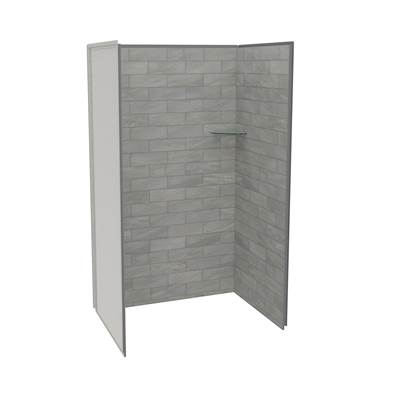 Maax Utile 4836 Alcove Shower Wall - Three-Piece in Organik - Clay