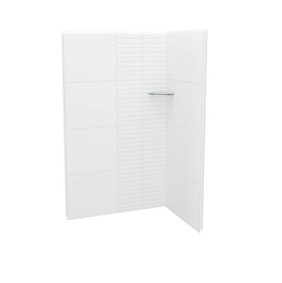 Maax Utile 4832 Corner Shower Wall - Two-Piece in Erosion - Bora White