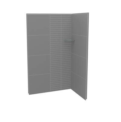 Maax Utile 4832 Corner Shower Wall - Two-Piece in Erosion - Pebble Grey