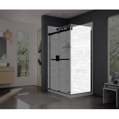 Maax Duel and Inverto Return Panel - 32" Base in Dark Bronze
