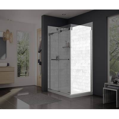 Maax Duel and Inverto Return Panel - 36" Base in Chrome