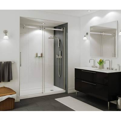 Maax B3Square 6036 Alcove Shower Base - Anti-Slip Bottom - Right-Hand Drain in White