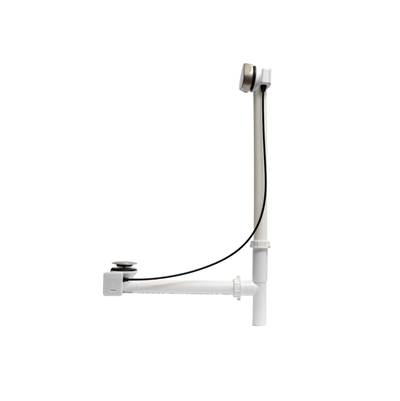 Maax Rotary Turn Cable-Operated Waste and Overflow - 33'' Cable - Complete Kit in Brushed Nickel