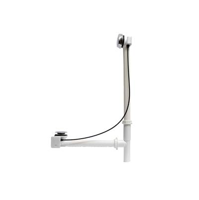 Maax Rotary Turn Cable-Operated Waste and Overflow - 33'' Cable - Complete Kit in Chrome
