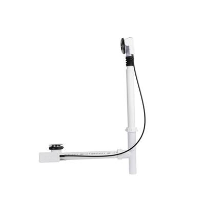 Maax Push Button Cable-Operated Waste and Overflow - Flexible Neck - 33'' Cable - Complete Kit in Brushed Nickel