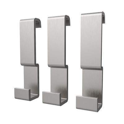 Maax Manhattan Small Hooks - Pack of 3 in Brushed Chrome