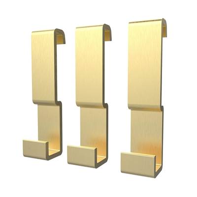 Maax Manhattan Small Hooks - Pack of 3 in Brushed Gold