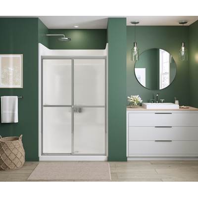 Maax Polar Bypass Shower Door - 42-47.5" x 68" - Raindrop Glass in Chrome