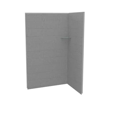 Maax Utile 4832 Corner Shower Wall - Two-Piece in Factory Sleek - Smoke