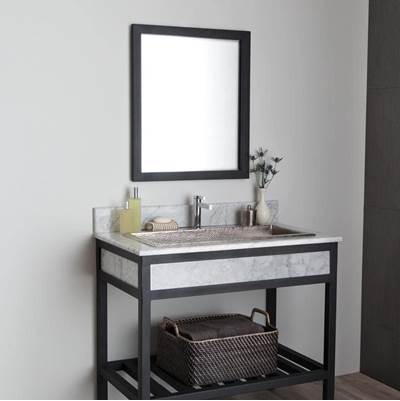 Native Trails Havana Round Mirror in Black