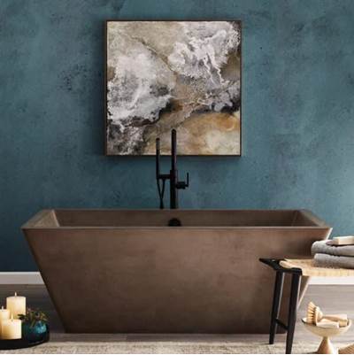 Native Trails Mendocino Freestanding Soaking Tub in Earth