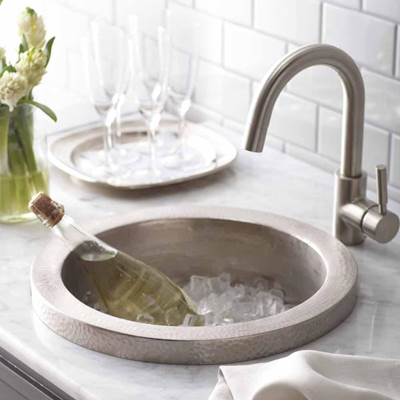 Native Trails Mojito Drop-In Bar Sink in Brushed Nickel