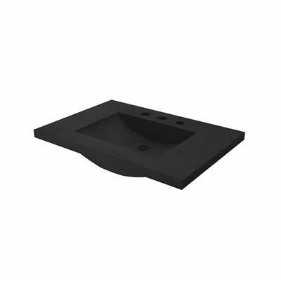 Native Trails Palomar 30" NativeStone Concrete Vanity Top - 8" Widespread Cutout in Charcoal
