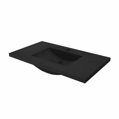 Native Trails Palomar 36" NativeStone Concrete Vanity Top - Single Faucet Cutout in Charcoal
