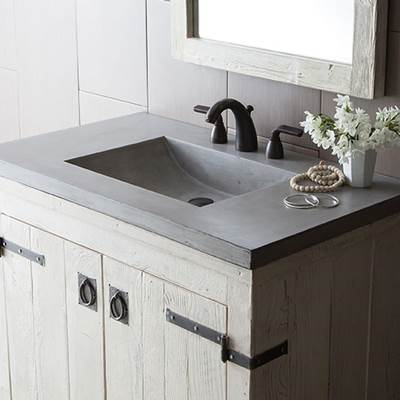 Native Trails Palomar 36" NativeStone Vanity Top - 8" Widespread Cutout in Ash