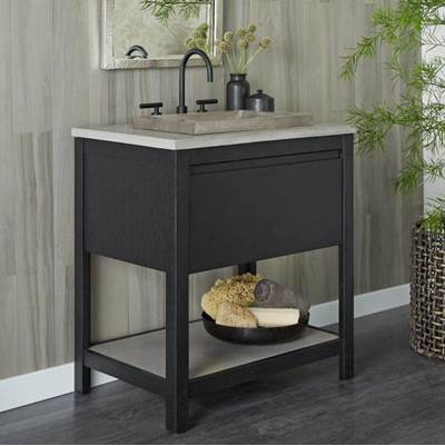 Native Trails Solace 30" Midnight Oak Vanity Combo - Palomar Top in Ash