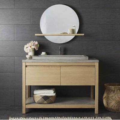 Native Trails Solace 48" Midnight Oak Vanity Combo - Palomar Top in Ash