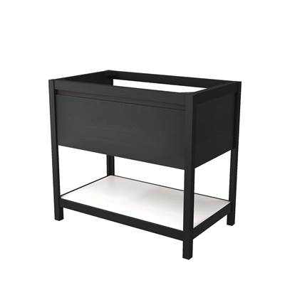 Native Trails Solace 36" Console - Midnight Oak with Pearl Shelf in Midnight Pearl