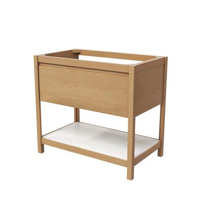 Native Trails Solace 36" Console - Sunrise Oak with Pearl Shelf in Sunrise Pearl