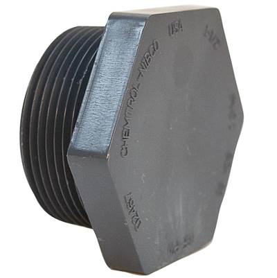 Nibco 4516-4 Plug Fitting - 1-1/4" - Thd in Dark Gray