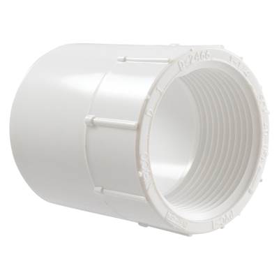 Nibco 1 1/4" SxF Female Adapter in White